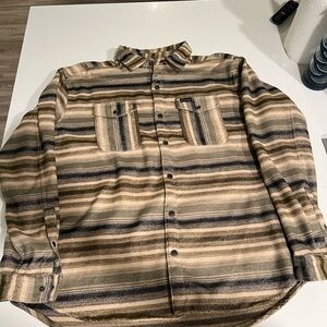 Columbia Plaid Shirt in Olive and Beige